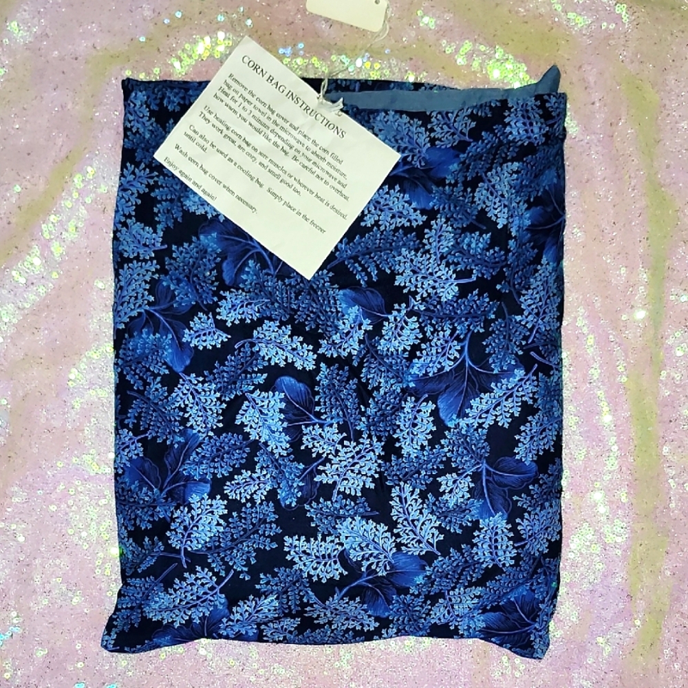 Floral Blue Corn Bag. Warm Up or Cool Down For Therapy Needs! New!